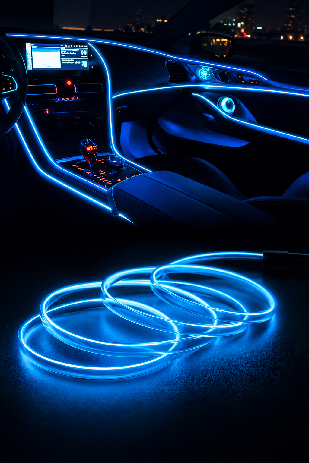 AURA Glow – USB LED Ambient Light Strip for Car Interior