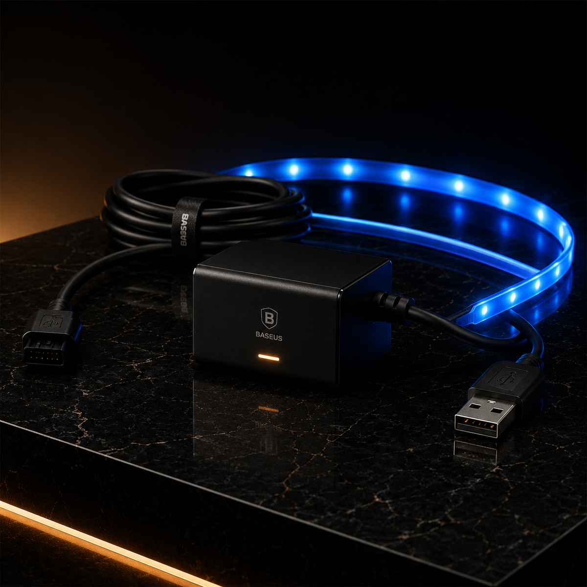 AURA Glow – USB LED Ambient Light Strip for Car Interior