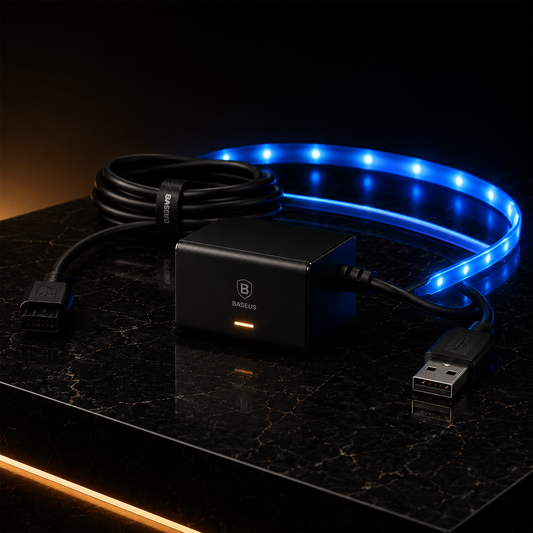 AURA Glow – USB LED Ambient Light Strip for Car Interior